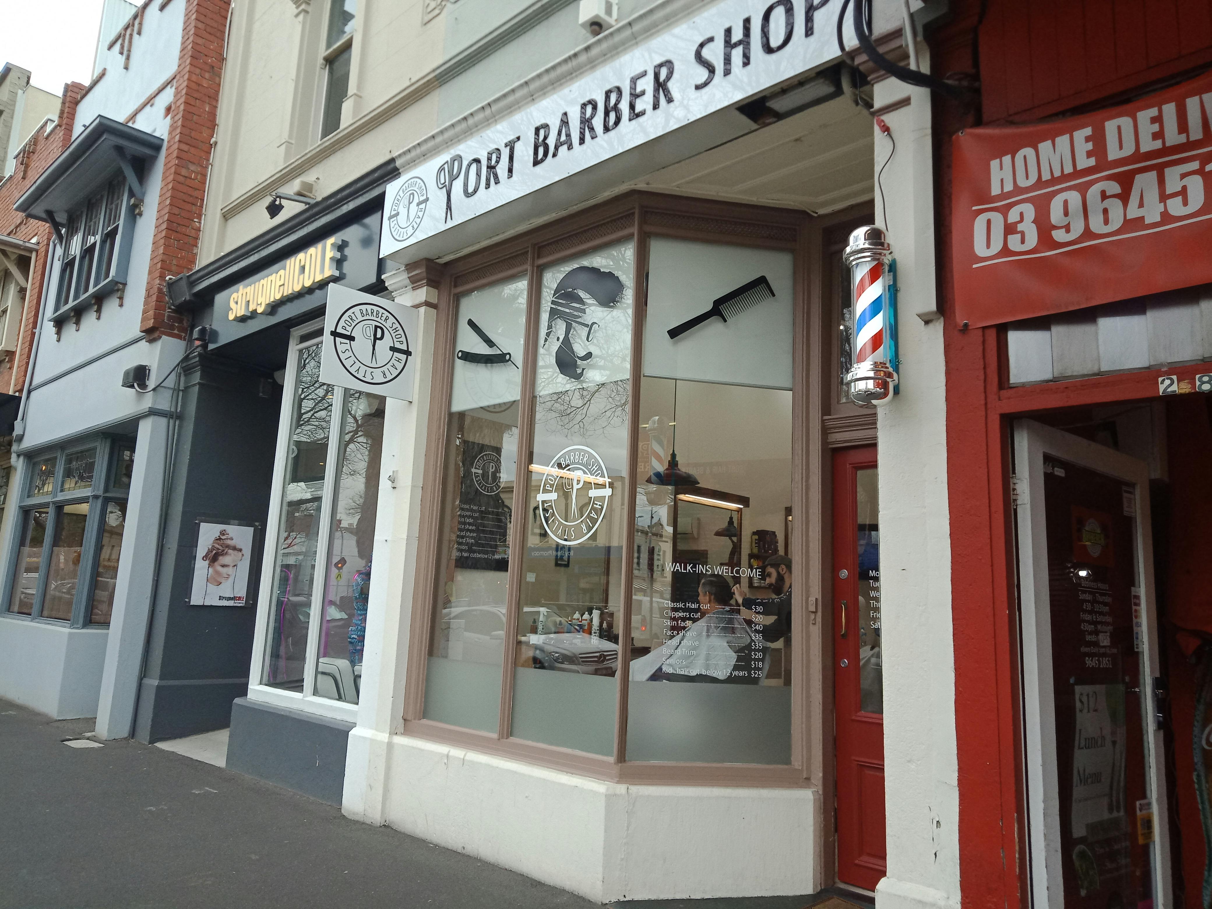 Port Barber Shop Port Melbourne Haircut and Hairdressing Bookwell